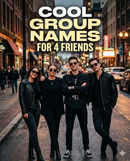 Group Names for 4 Friends: Funny, Cool & Unique Ideas 4 Cool Group Names for 4 Friends