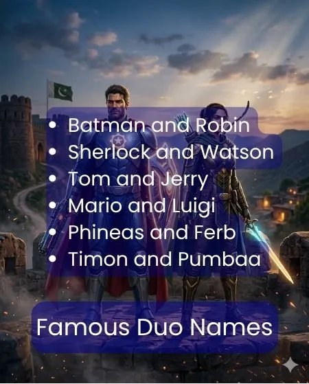 Unique Duo Names for Friends & Gamers (Must-See List) 6 Famous Duo Names