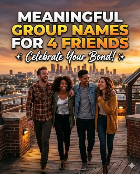 Group Names for 4 Friends: Funny, Cool & Unique Ideas 12 Group Names for 4 Friends with Meaning