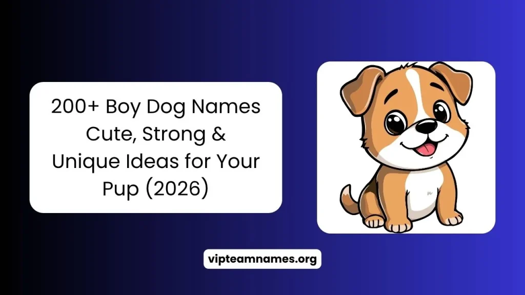 200+ Boy Dog Names Cute, Strong & Unique Ideas for Your Pup (2026)