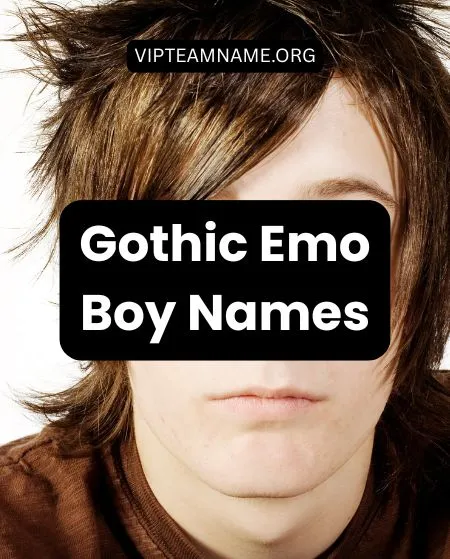 Gothic Emo Boy Names