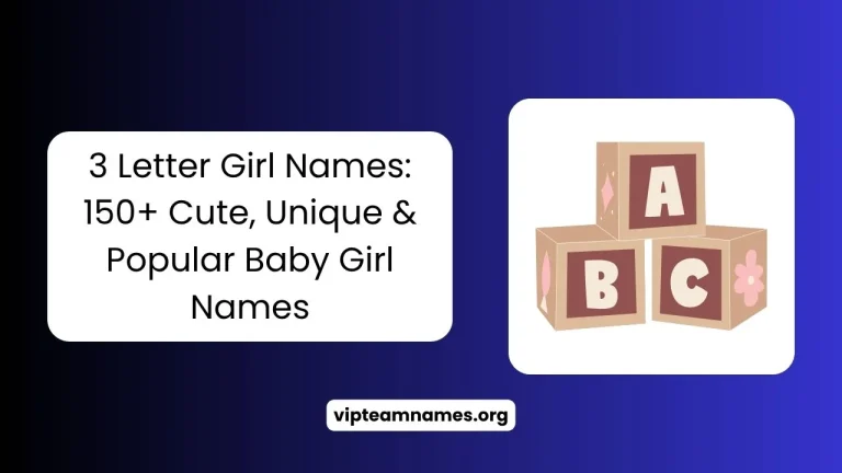 3 Letter Girl Names