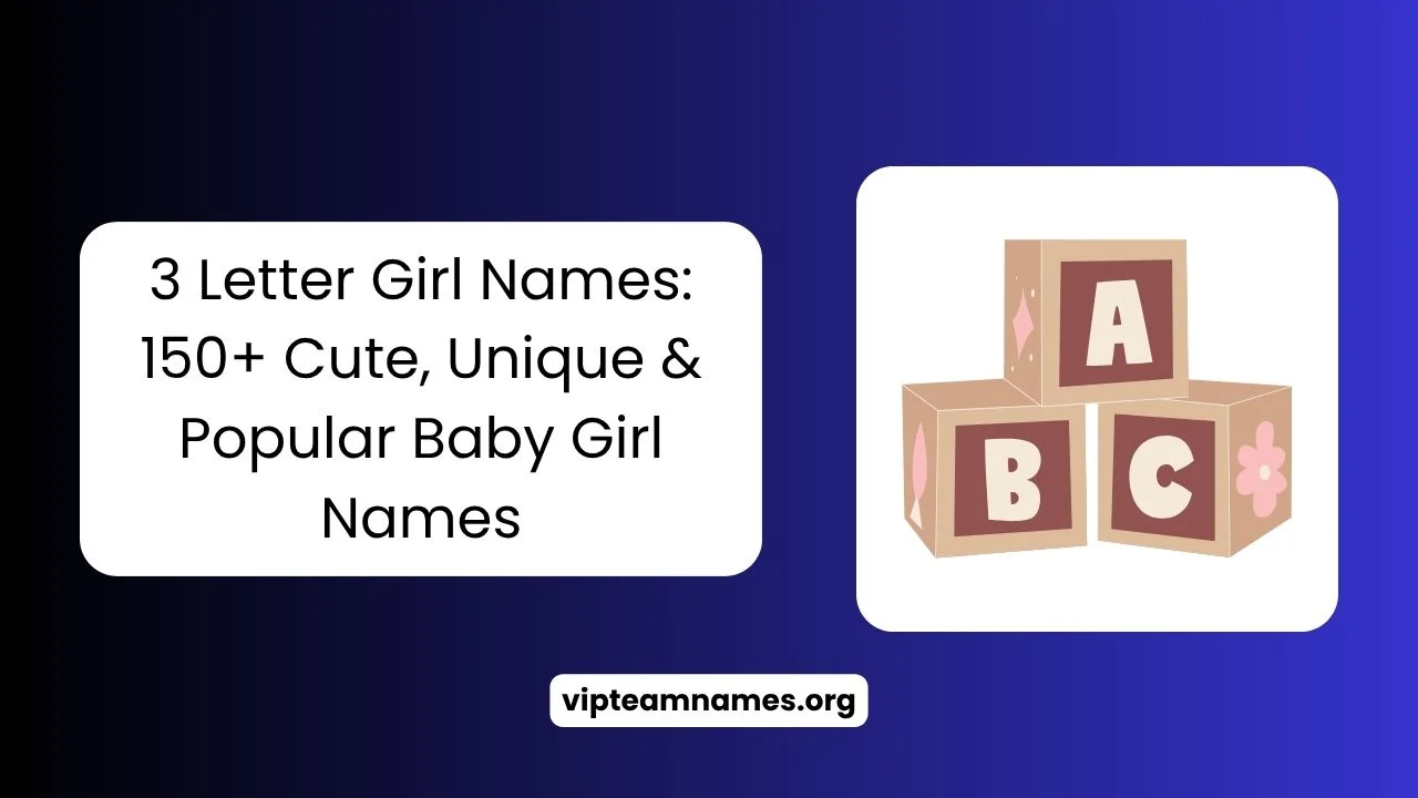 3 Letter Girl Names